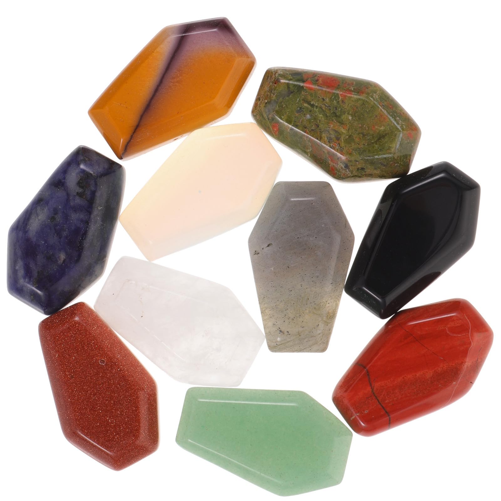 Kit de 10 piedras de cristal natural RORPOIR el regalo ideal de meditación gótica