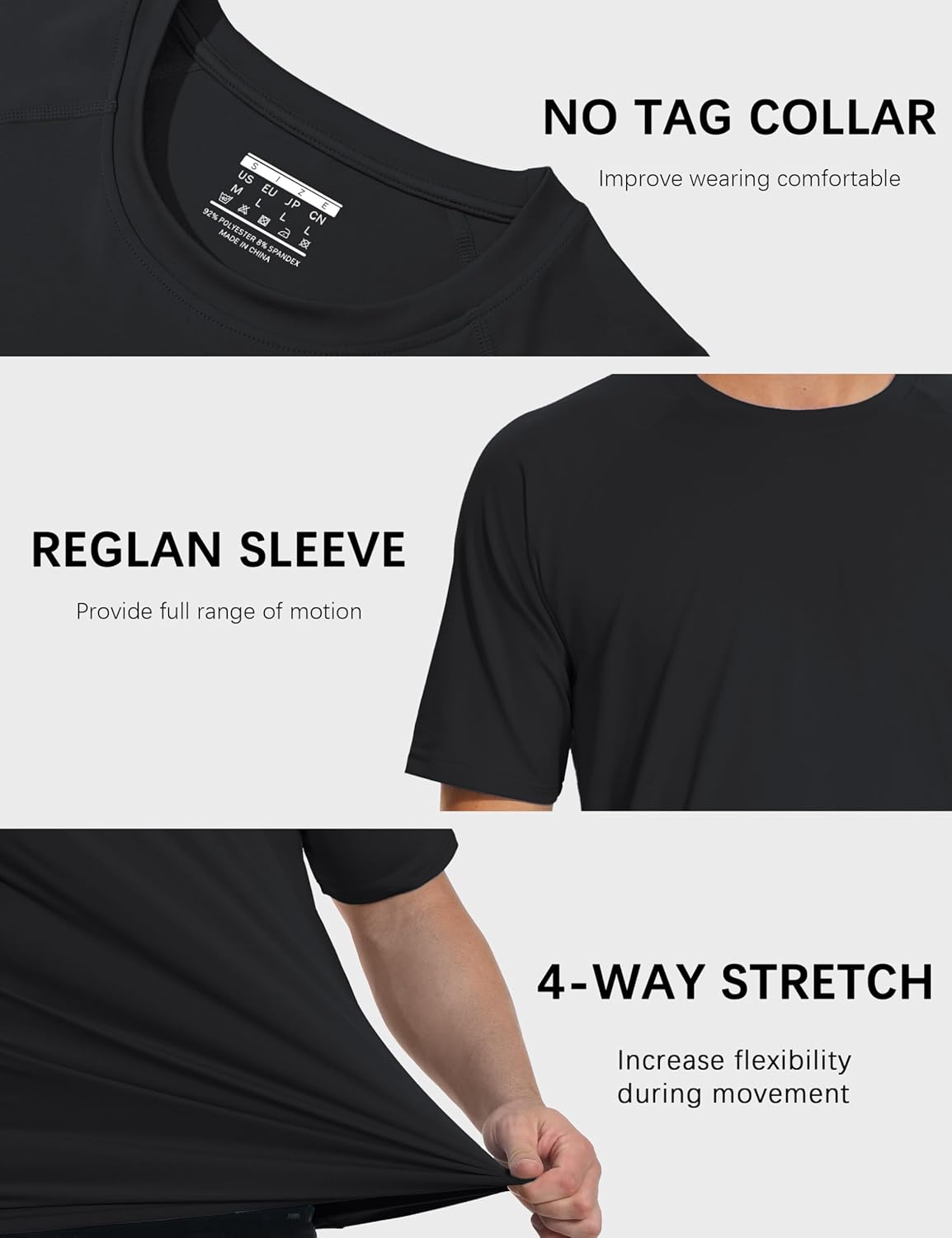 MAGCOMSEN Men's Short Sleeve UPF 50+ Sun Protection Shirts Quick Dry Athletic T-Shirt Hiking Running Swimming Rash Guard - Image 2