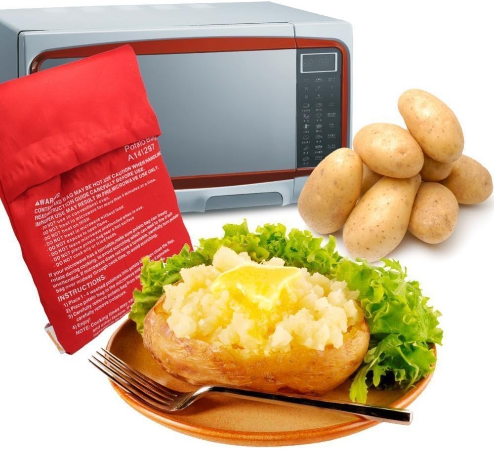 (2 pack) Microwave Potato Cooker Bag- Potato Express Pouch, Perfect Potatoes Just in 4 Minutes, The Microwave Oven Accessories- HODA Home