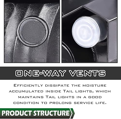 Miniatura 8 de GRAND ORANGE TRD PRO Conjunto de lámpara de luces traseras con bombillas compatibles con Toyota Tacoma 2016-2023  Todos los modelos de lente