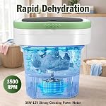 16L Mini laveuse Portable avec Panier de Spin 3 Laver les modes minuteur - Nettoyage en profondeur Laveur de vêtements collapsibles Petite laveuse - Lave-linge Portable pour Appartement Camping Hotel Home