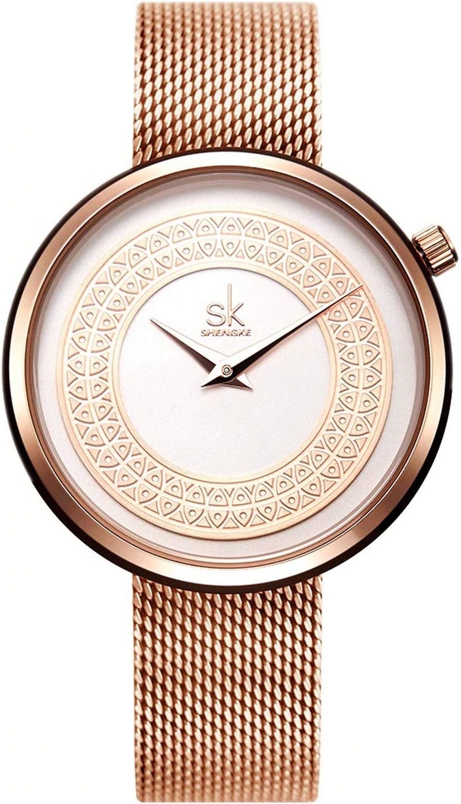 SHENGKERosegold Unique Designer Luxury Watch for Women & Girls, gold