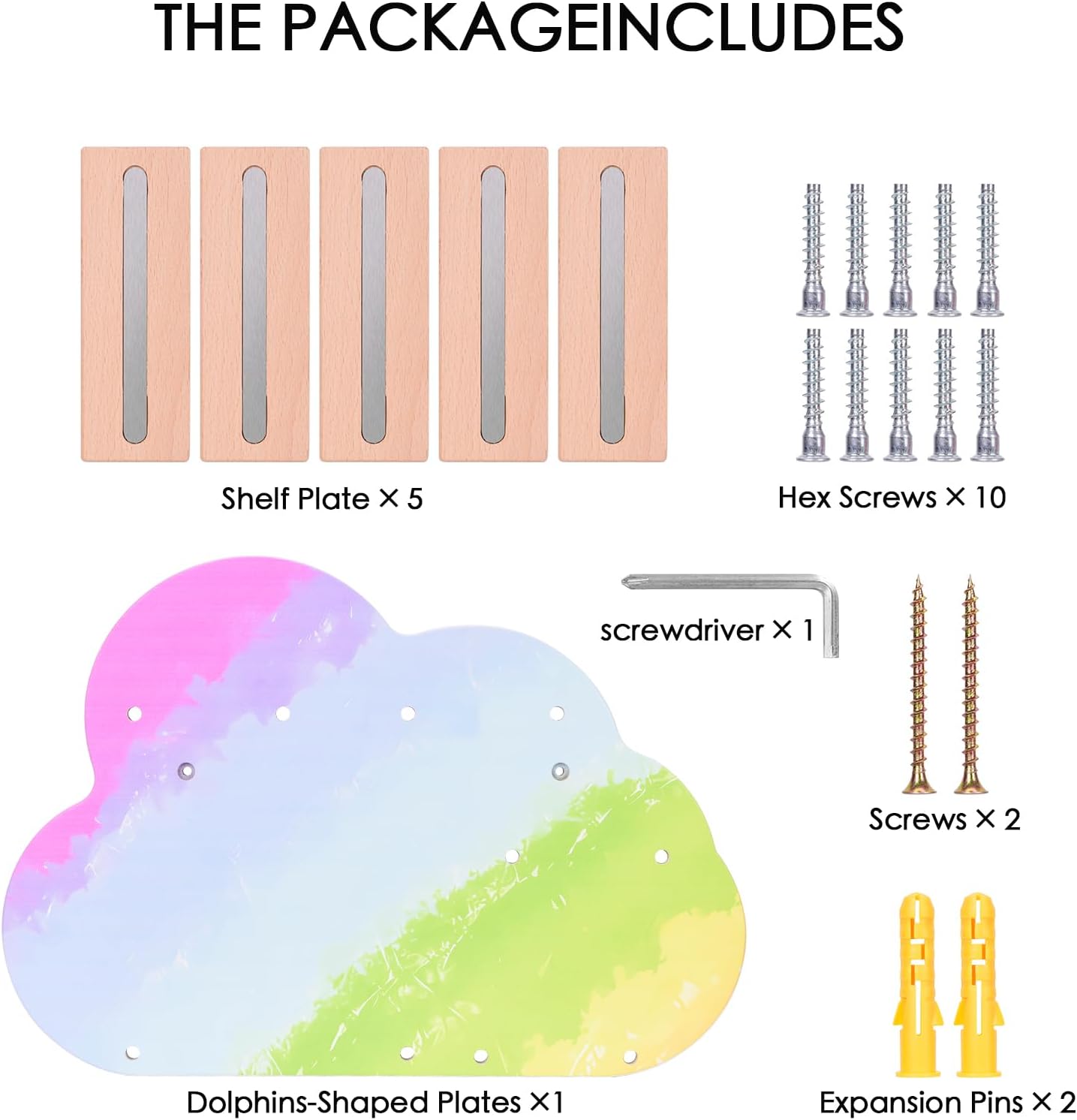 DDgro Wooden Shelf for Toniebox 2 and Toniebox 1 Audio Player Starter Set Playful Magnetic Storage Rack for Tonie Characters, Charger (Cloud Shape)