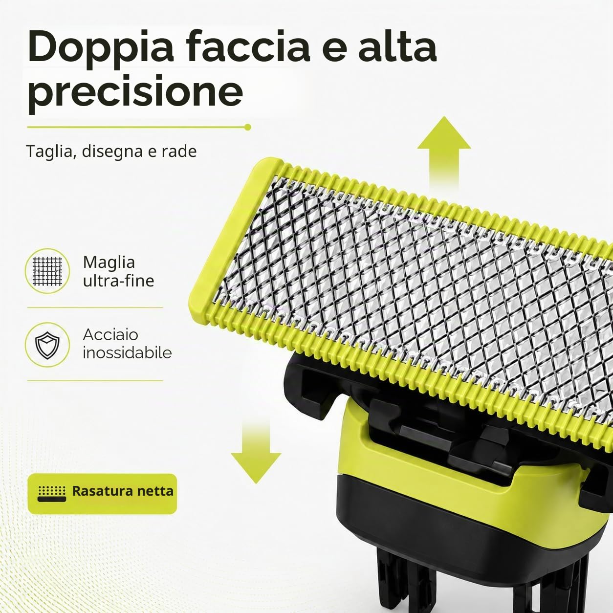 Cartucce per rasoio elettrico - Confezione da 3 lame - Compatibile con tutti i modelli O Blade - Rasatura e cura della barba - 4 mesi di utilizzo