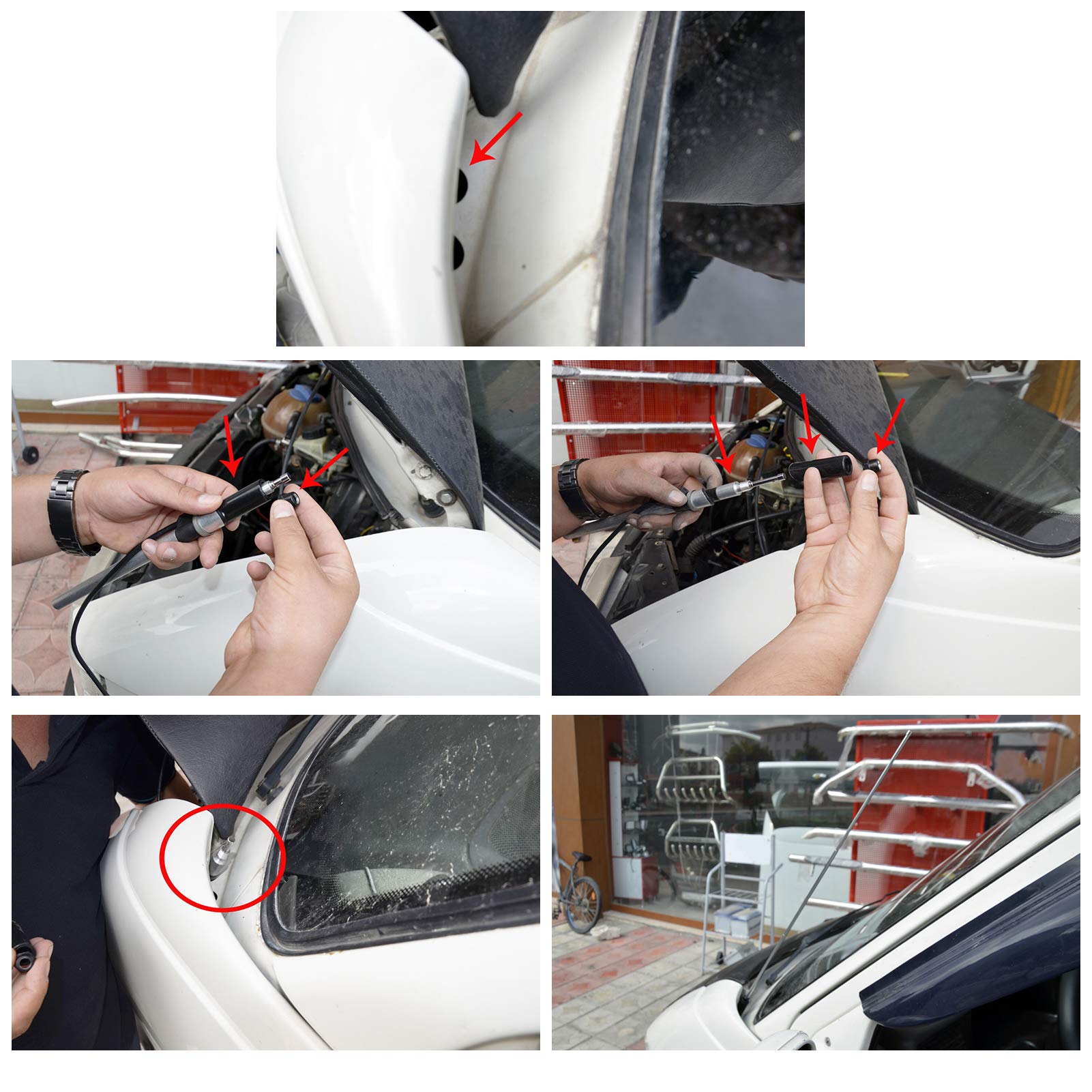 Antena samochodowa, stała, odporna na rdzę pod kątem 38º 701051503B Antena samochodowa ze stopu aluminium do TRANSPORTER T4 1990‑2003