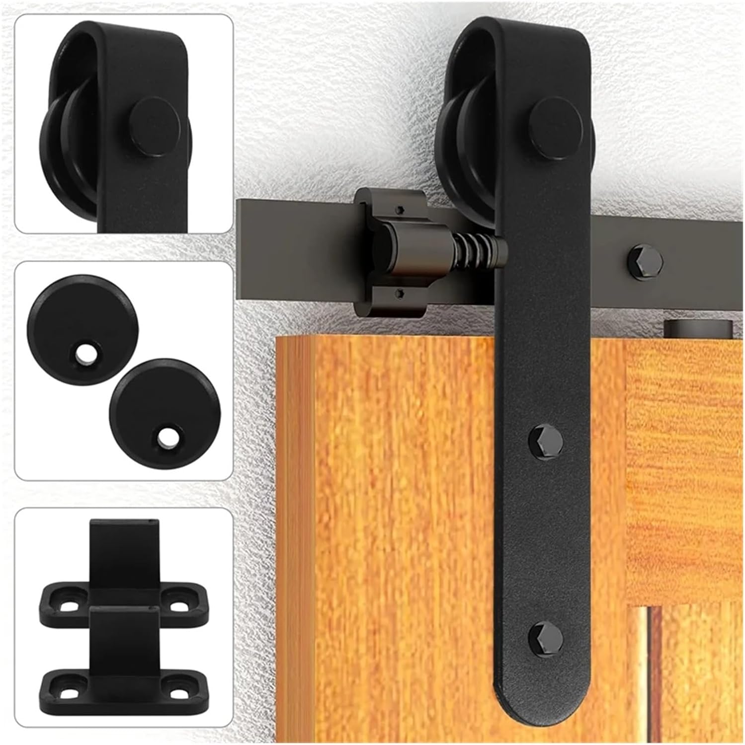 Drawer Rolling Bearing Slip Rail Cabinet Sliding Door Hardware Kit Mini Top Mount Hanger Track Closet