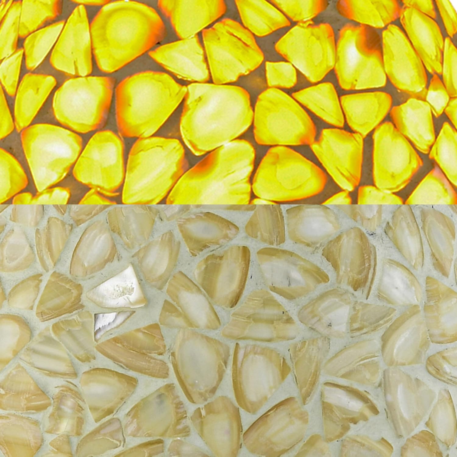 Boho Tischlampe Tiaga Motiv 2 handgefertigt aus Glas-Mosaik Dekoration