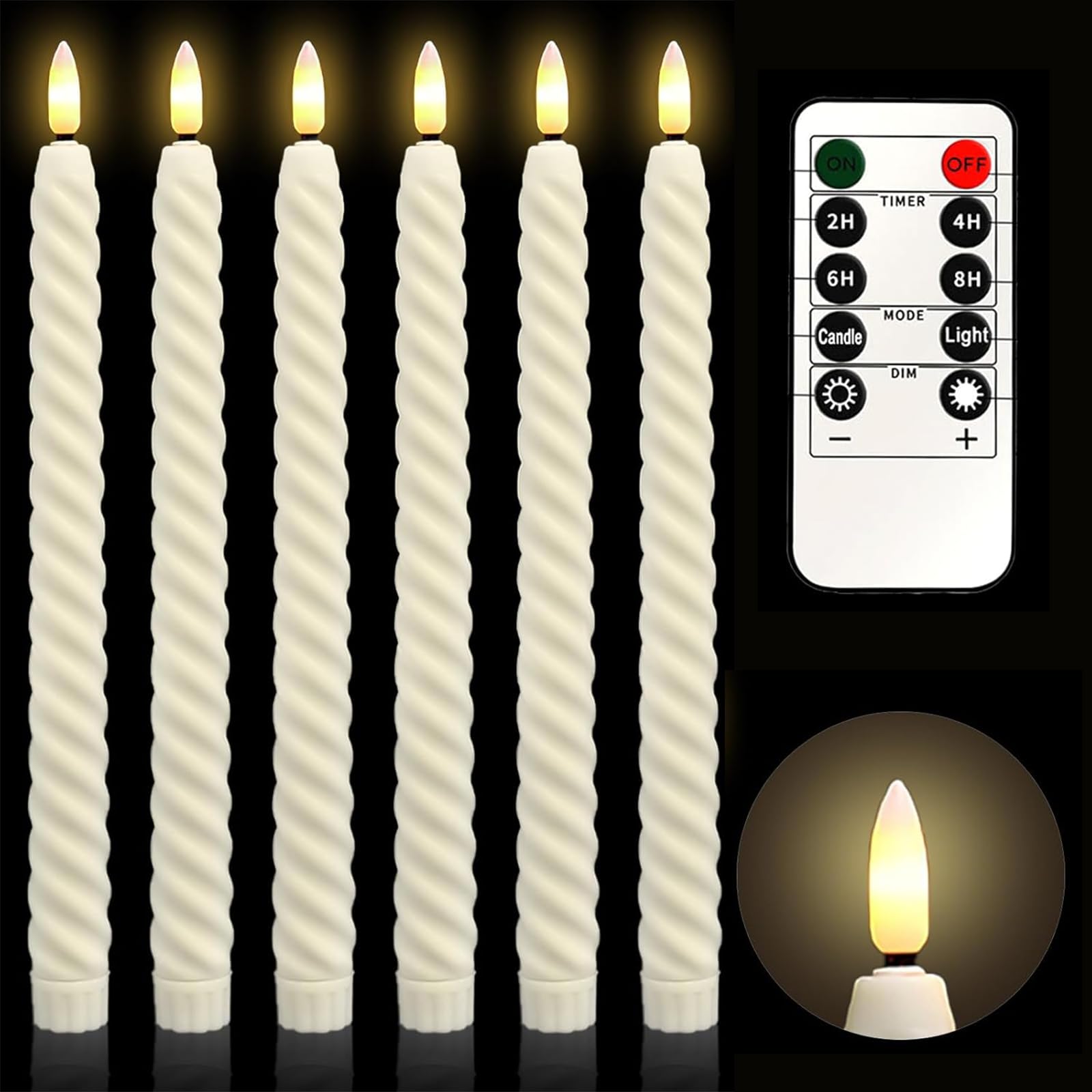 Bougies coniques LED