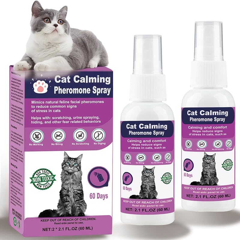 Spray de Feromônios para Gatos RUNMAT, Kit com 2 Frascos de 60 mL