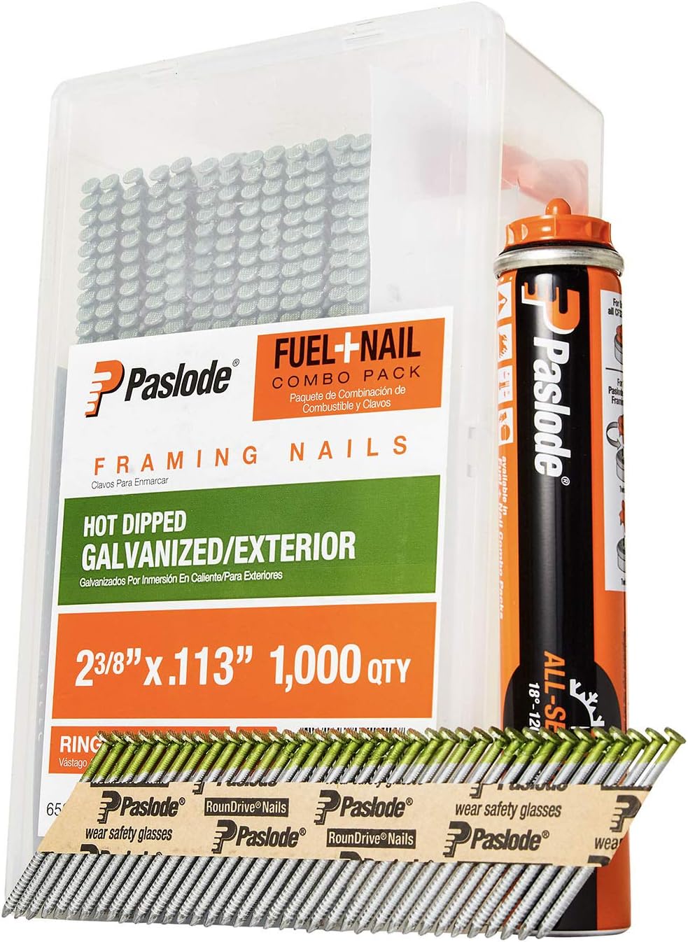 Paslode, Framing Nails and Fuel Pack, 650526, 2 3/8 inch x .113 Gauge
