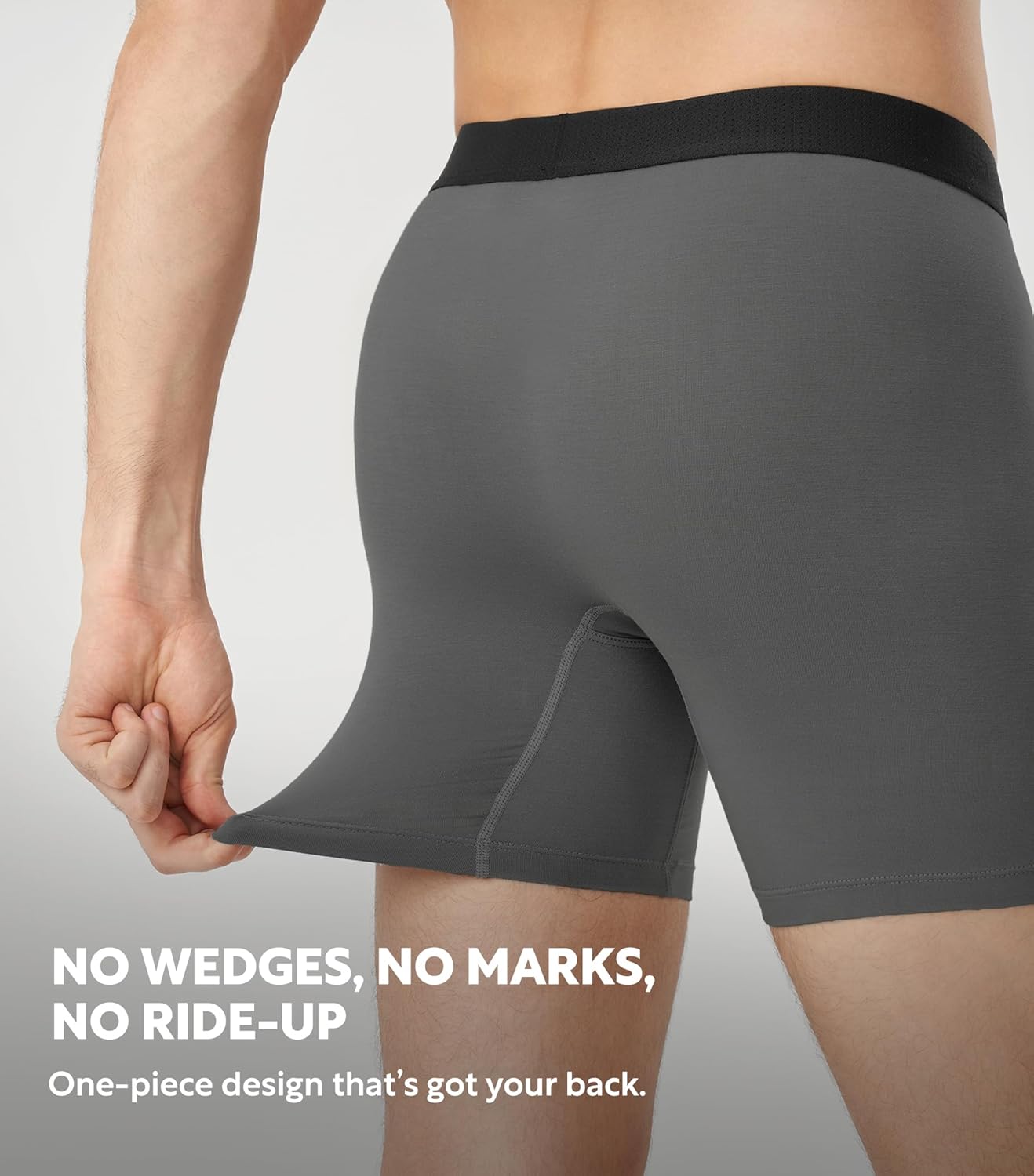 DAVID ARCHY Men's CoreComfort Pouch Boxer Briefs Underwear with Easy Access Fly, Breathable Bamboo Rayon Underwear 4-Pack - Image 4