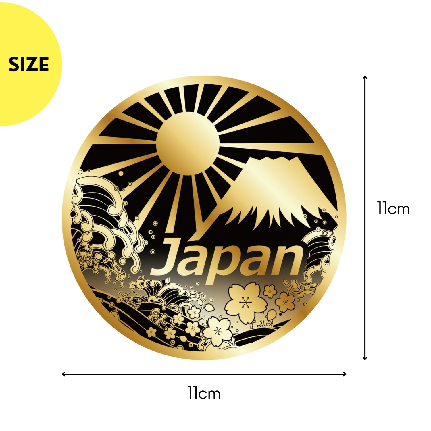 Amazon.co.jp: 和柄 Japan シール Japan 1枚 ステッカー ミラータイプ
