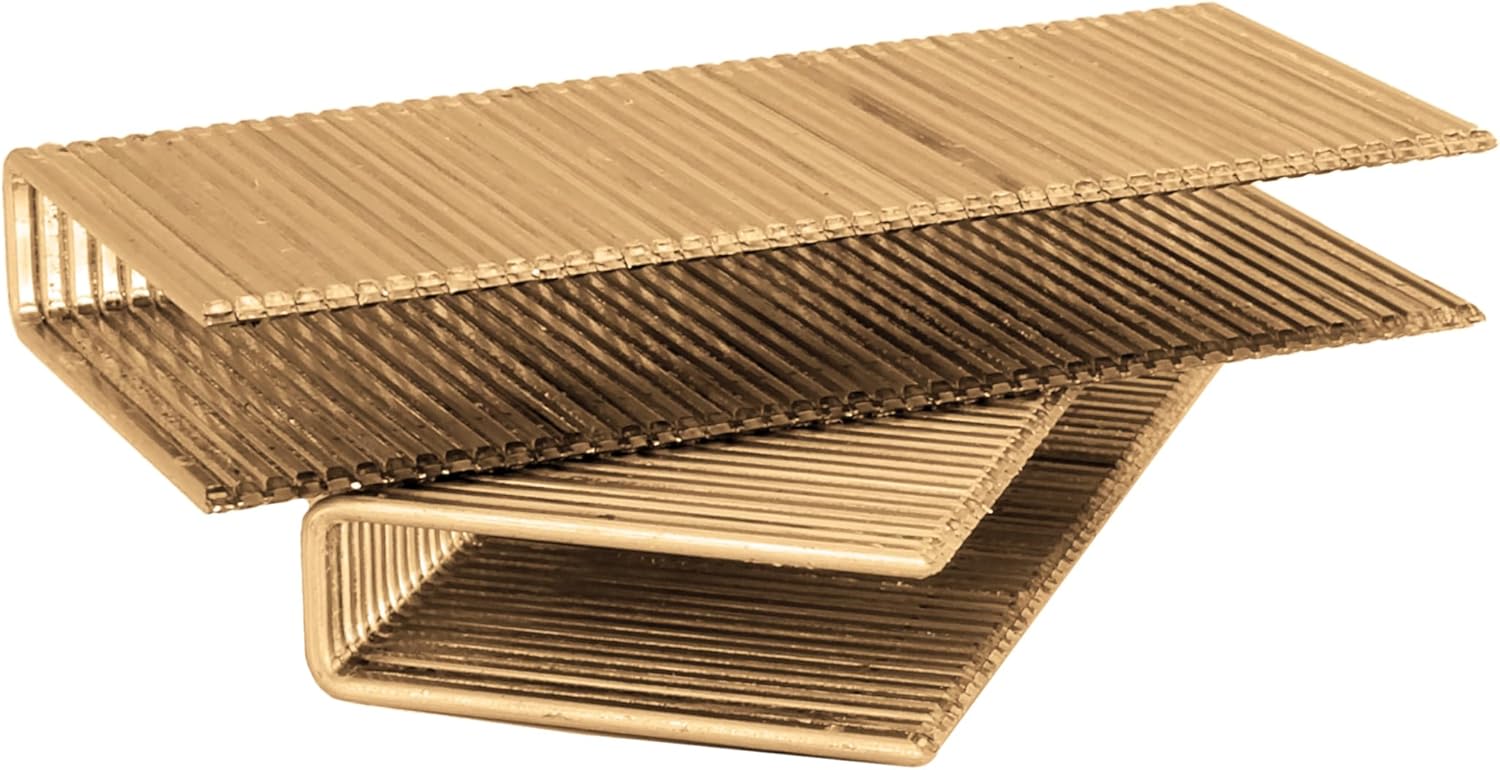 Freeman Flooring Staples | 15.5 Gauge | 1-1/2" | Glue Collated | 1/2" Crown | 5,000 Count | Hardwood Floor, Tongue & Groove Planks, Cherry, Oak, Maple, Walnut | FS-15
