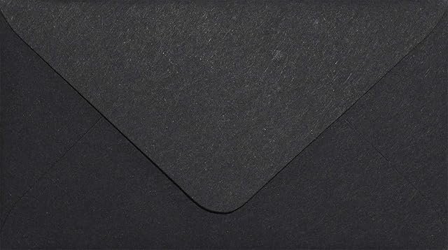 Netuno 25x Black Coloured Mini envelopes DIN C8 57x81mm 2.24x3.19 inches 115gsm Sirio Color Nero gummed Pointed Flap no Window for Invitations Cards RSVPs Money Coins Gifts Seeds Jewellery Buttons