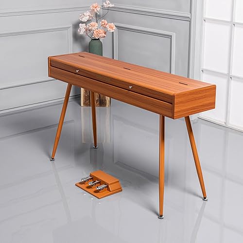 Miniatura 4 de Piano digital con peso de 88 teclas, piano eléctrico de escritorio de madera que se transforma entre el escritorio y el tocador, teclado progresivo
