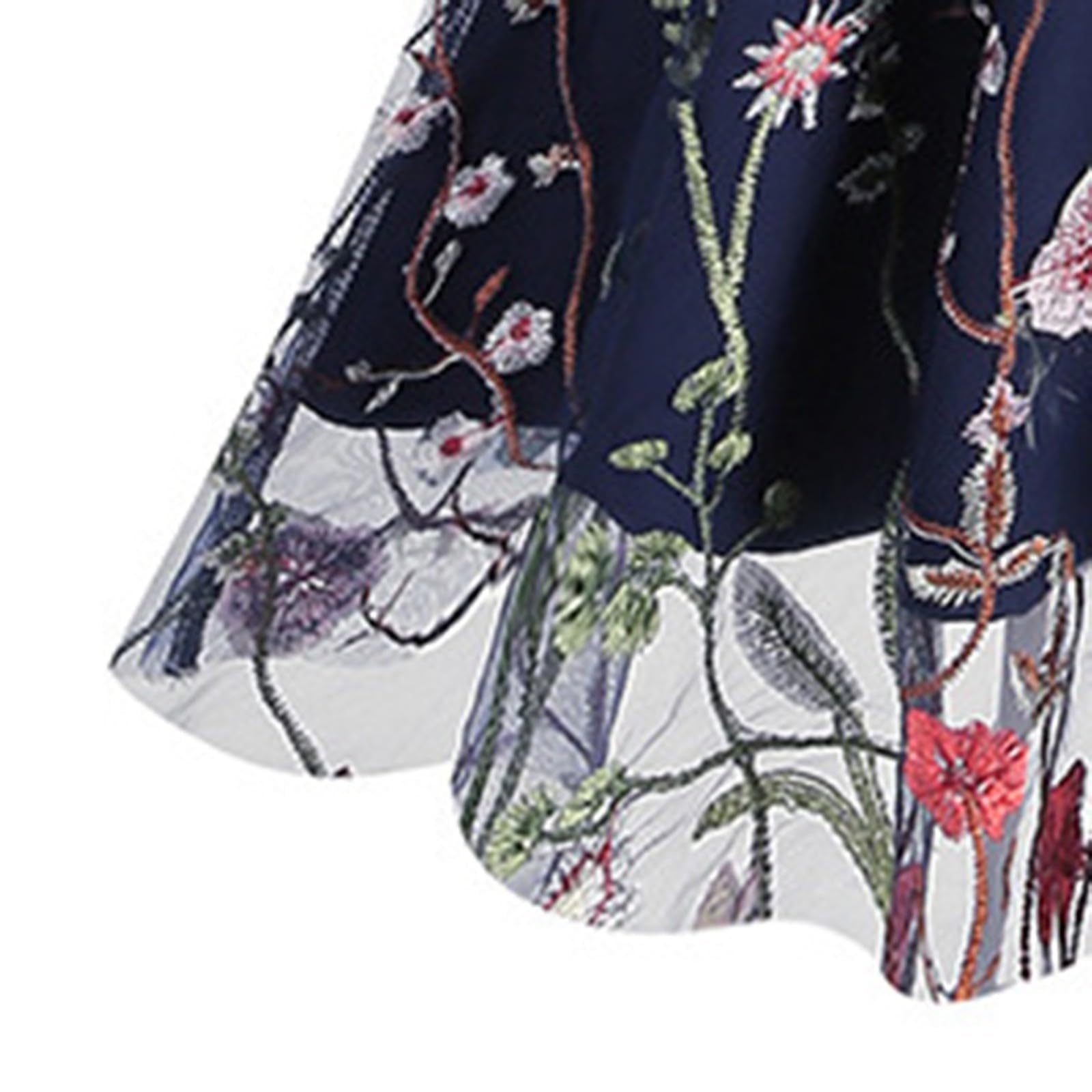 Generisch Vestidos Mujer Verano Lino Elegante Vestidos Mujer Color Sólido Vestido de Verano Ruched Manga 3/4 Vestido Camisero Vestido de Volantes Vestidos de Mujer Adecuado Para El Hogar Y El Tiempo