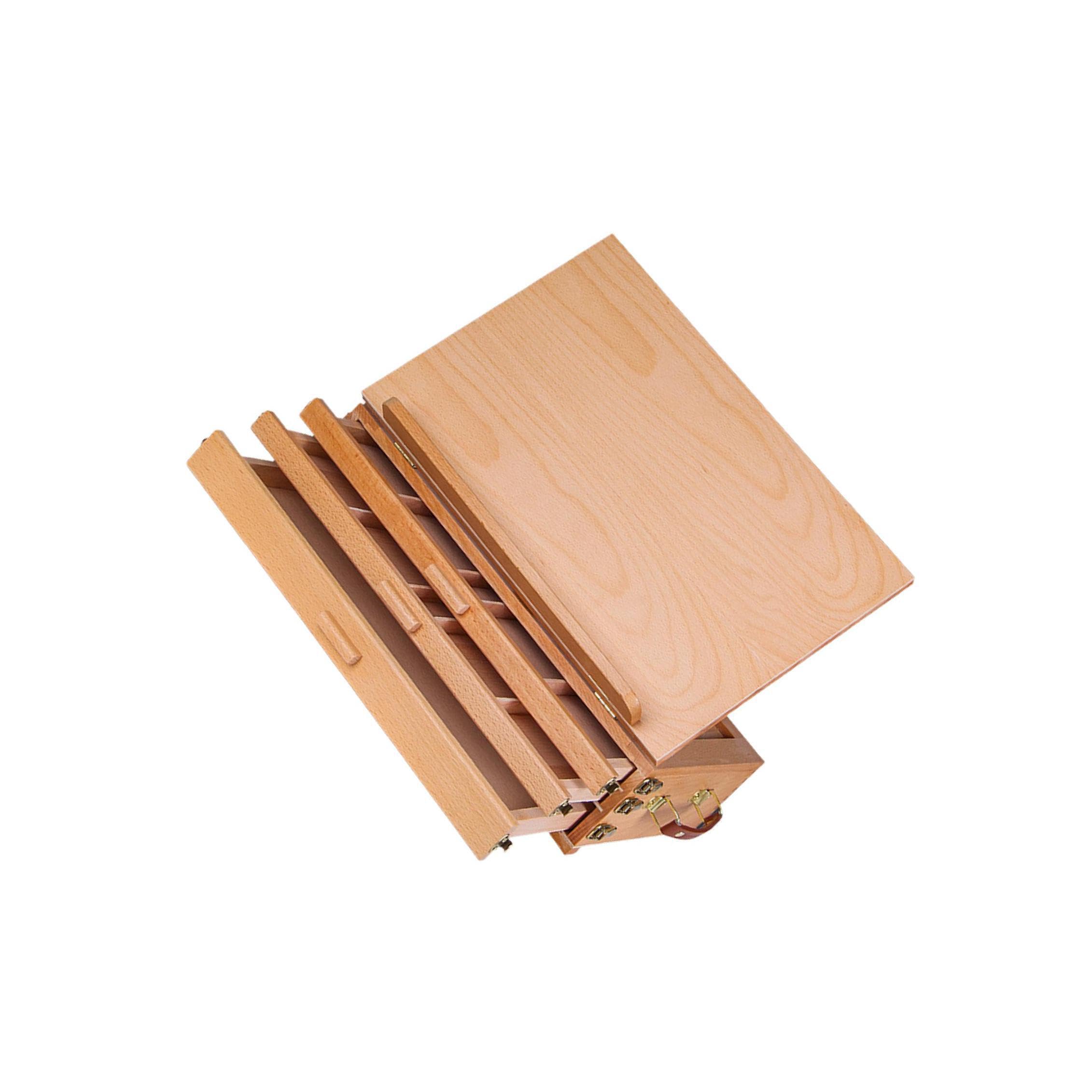 Boîte de rangement pour matériel artistique transformable en chevalet de dessin avec réglages ajustables, conçue pour les enfants et les adultes