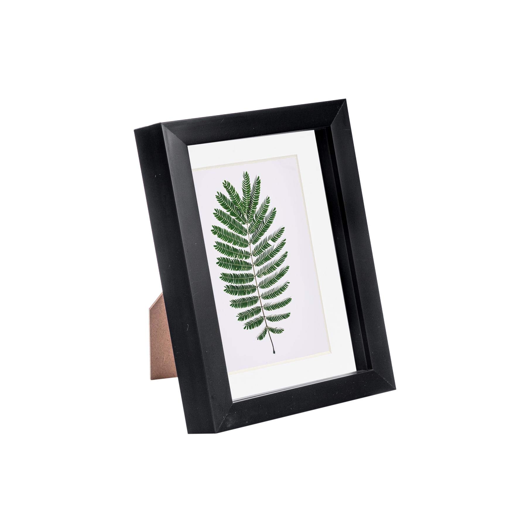 B&Q -  5 X 7" Photo FrameBlack/white Mount3D Photo Frame Picture Frame Box Portrait Display Case (20 X 15Cm)