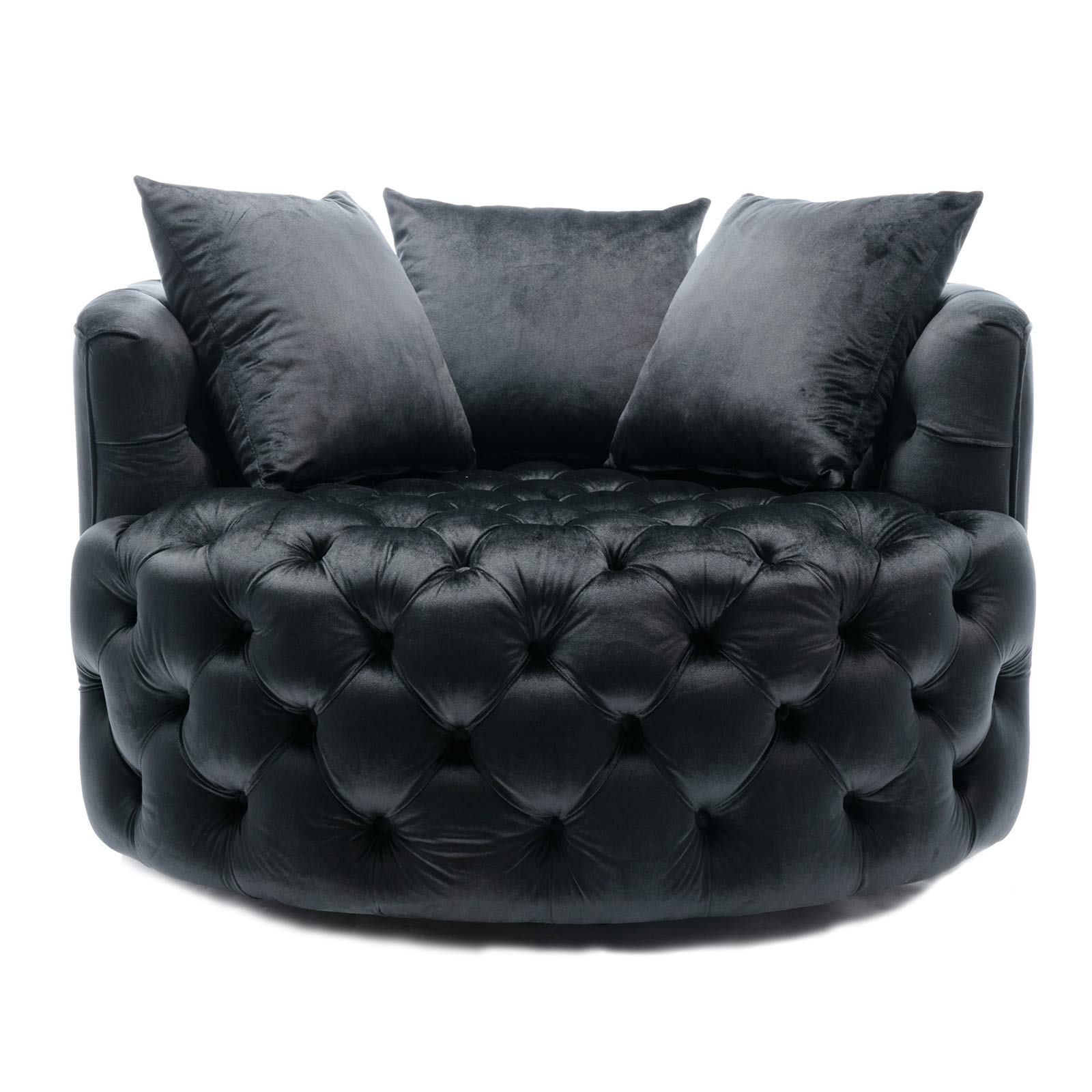 Dolonm Swivel Accent Barrel Chair Modern Sofa Lounge Club Round Chair