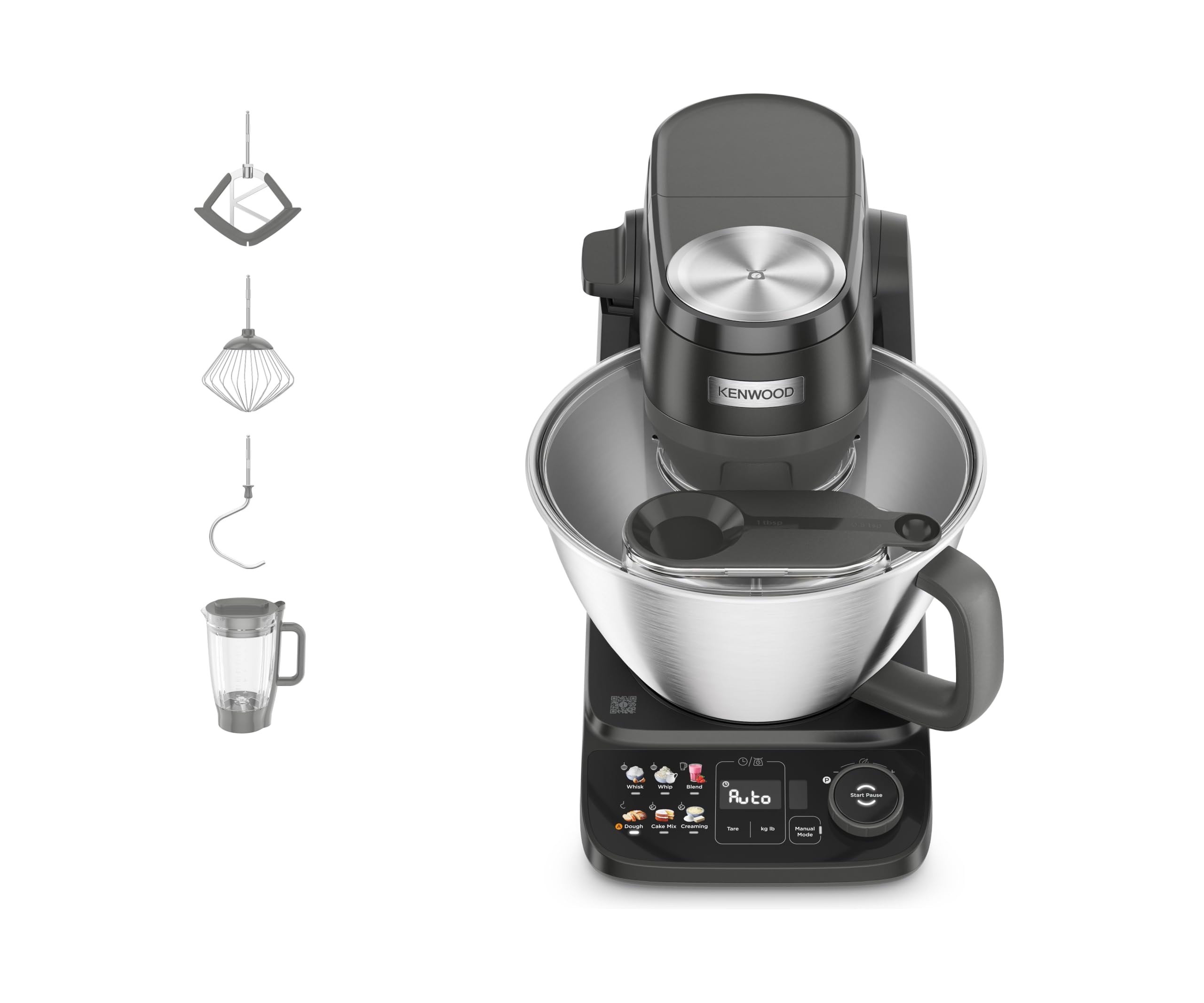 Kenwood Smart-Touch - Planetaria con 6 Programmi Preimpostati, 1000W, Nero