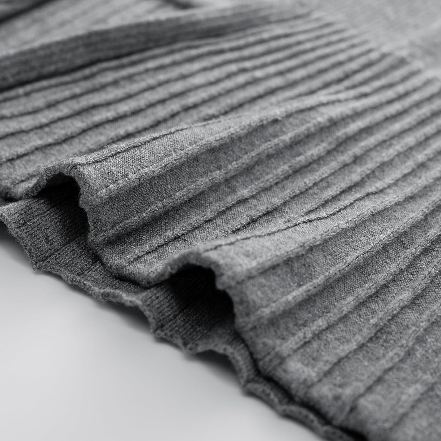 GRACE KARIN Women's Lightweight Draped Open Front Cropped Cardigan Long Sleeve Sweaters Peplum Knit Tops - Image 4