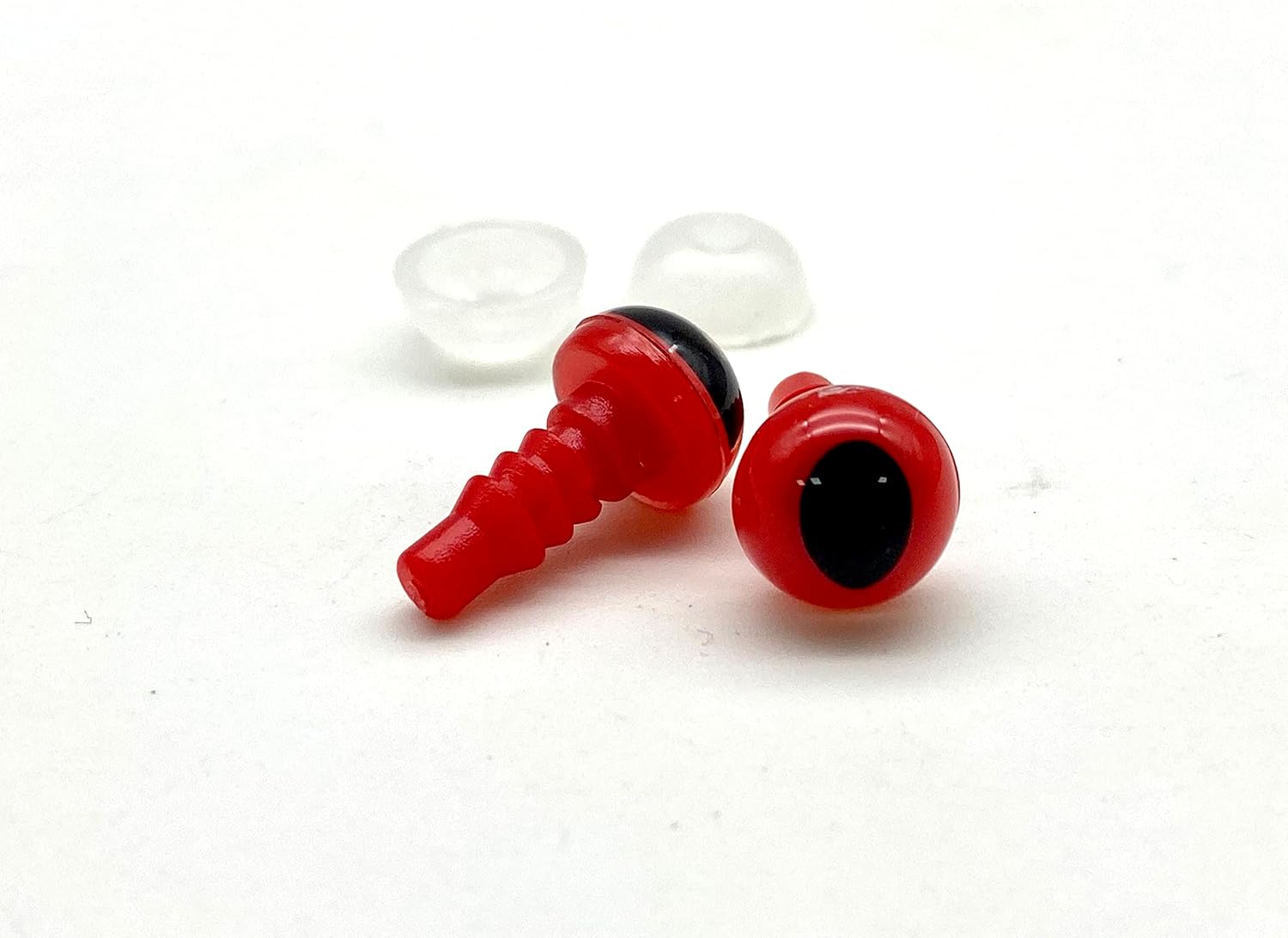 3dancraftit Plastic Safety Eyes with washers 3/8" / 10mm 20 pcs Red EA40