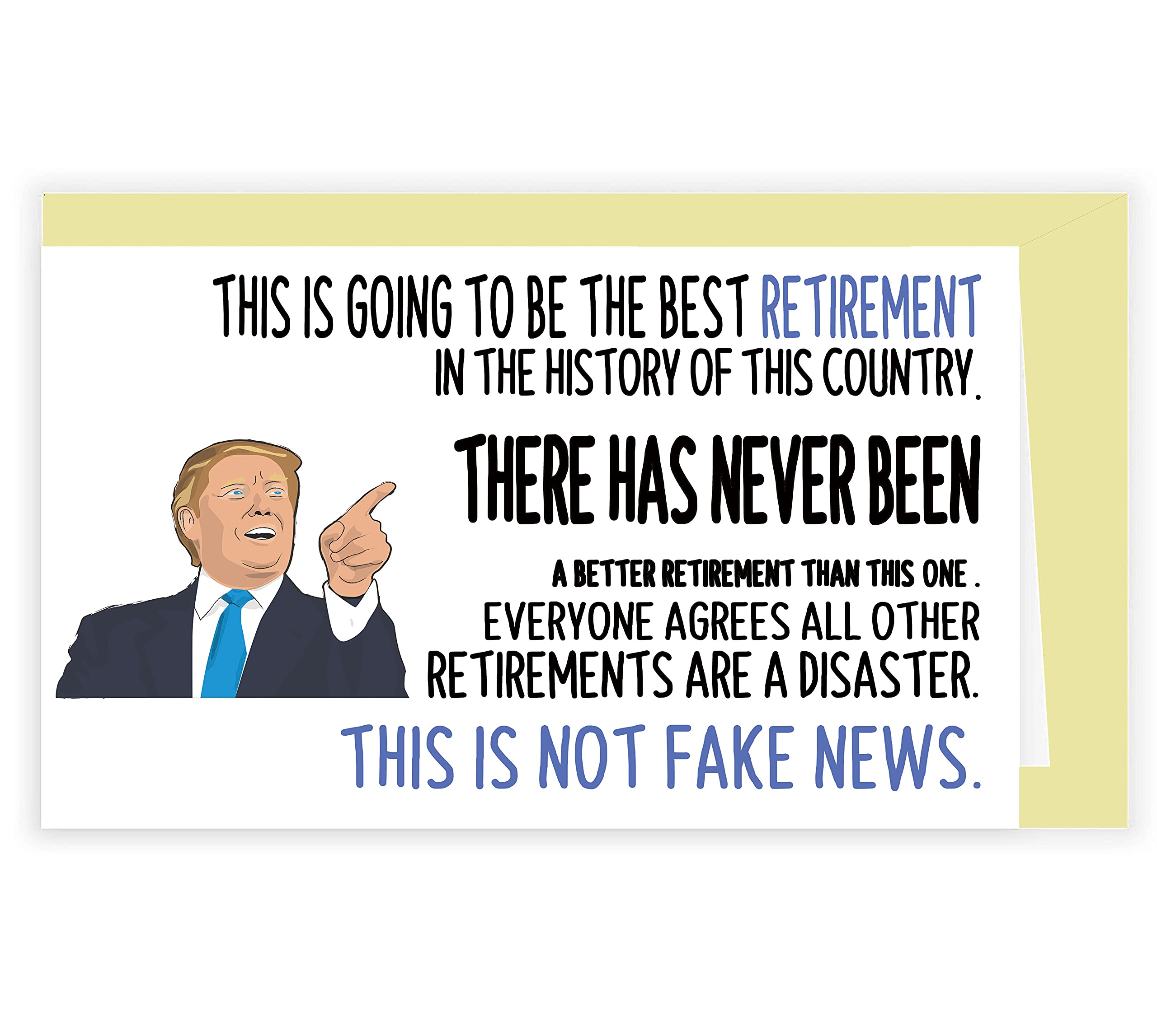 Hilarious Trump Retirement Card, Humor Retirement Card for Him Her, Make America Great Again