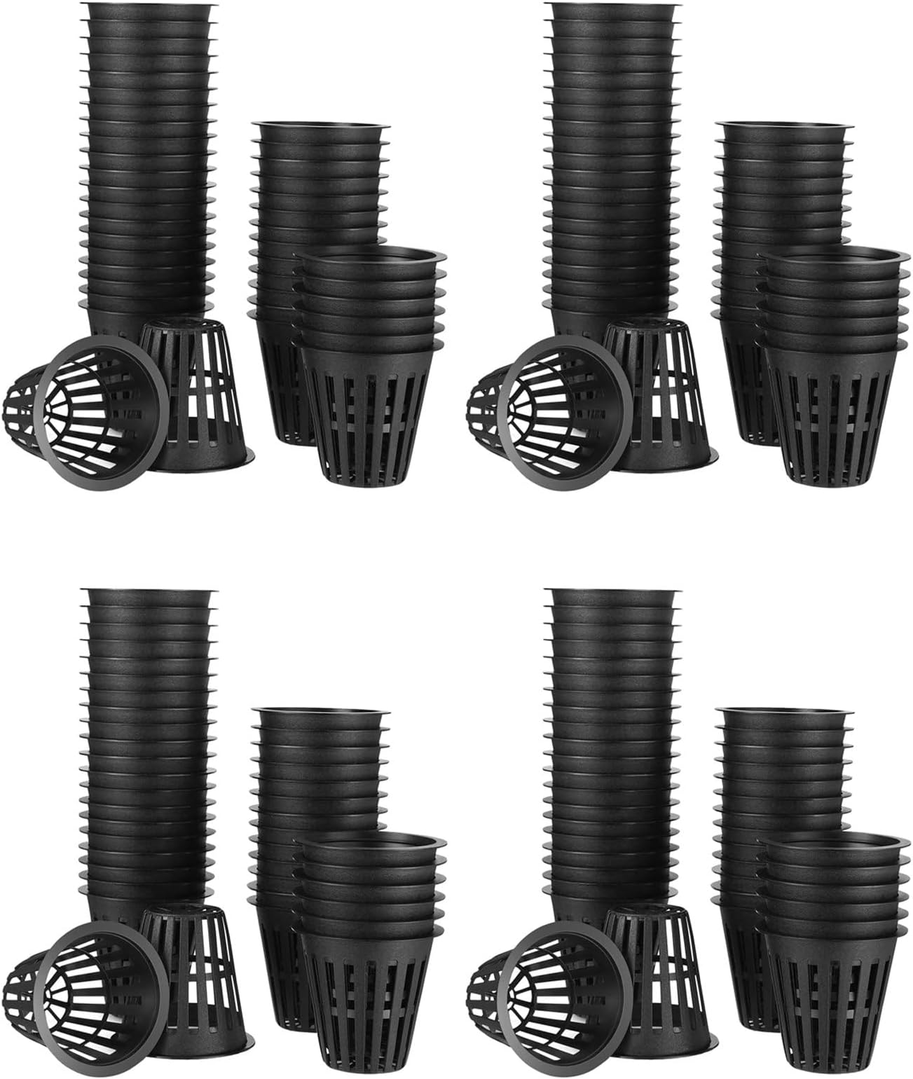 240 Pack 5.1 cm Net Pots, Wide Lip Filter, Slot Design, Planting Mesh, Hydroponic Grow Basket, Bucket Planters for Indoor & Outdoor Gardening