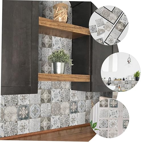 Miniatura 5 de Angoily for Pcs Tile Wall Sticker for Home Removable Tile Decals Self-Adhesive Tile Sticker Vinyl Flooring Bathroom Tile Stickers Tile Wall Decals