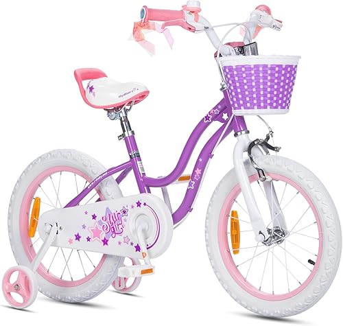 Miniatura 1 de RoyalBaby Stargirl - Bicicleta infantil para niñas de 12, 14, 16, 18, 20 pulgadas, con cesta para edades de 3 a 12 años