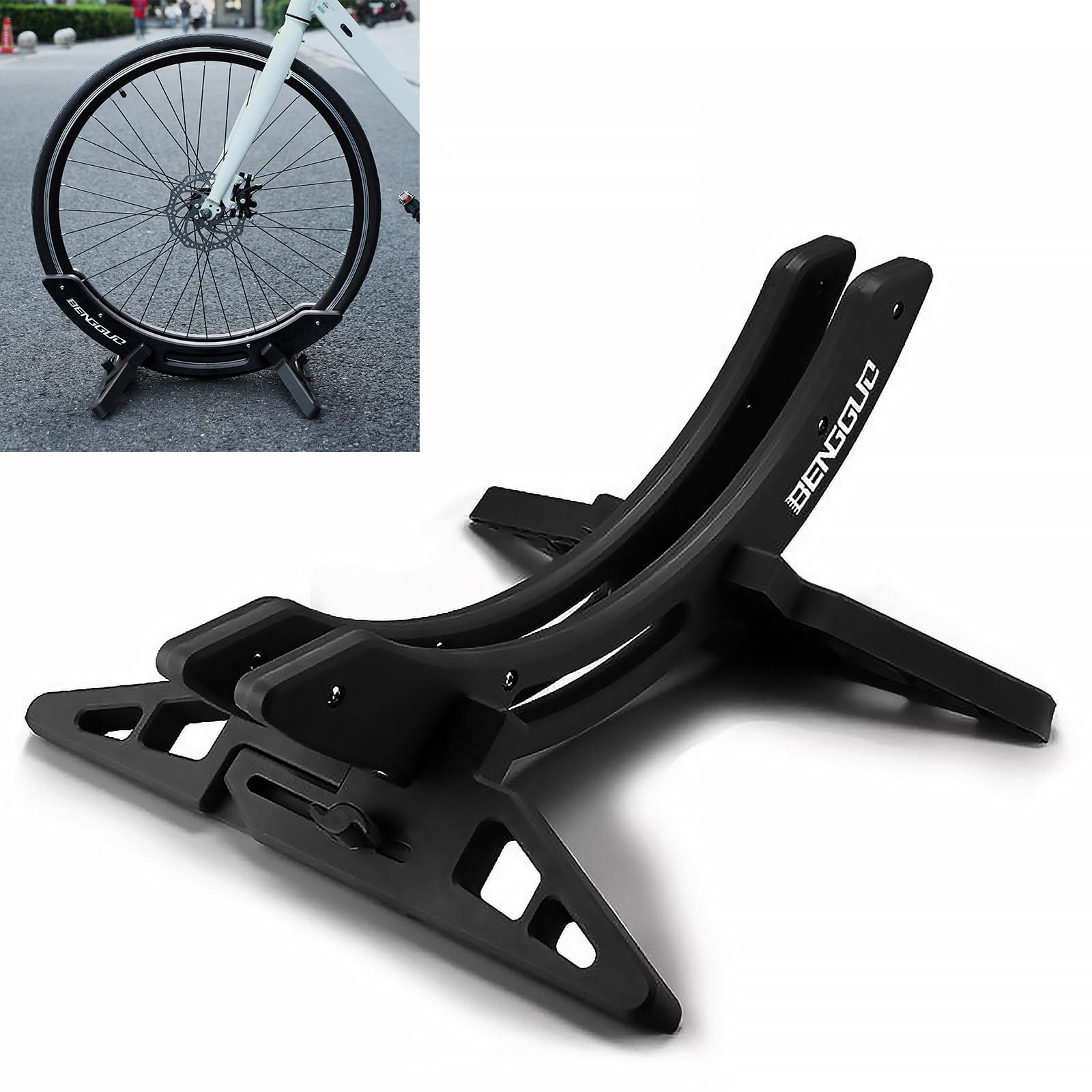 Yeeda Fiets-vloerstandaard, vrijstaande fiets-standaard, fietshouder vloerstandaard fietsstandaard van hout, universeel