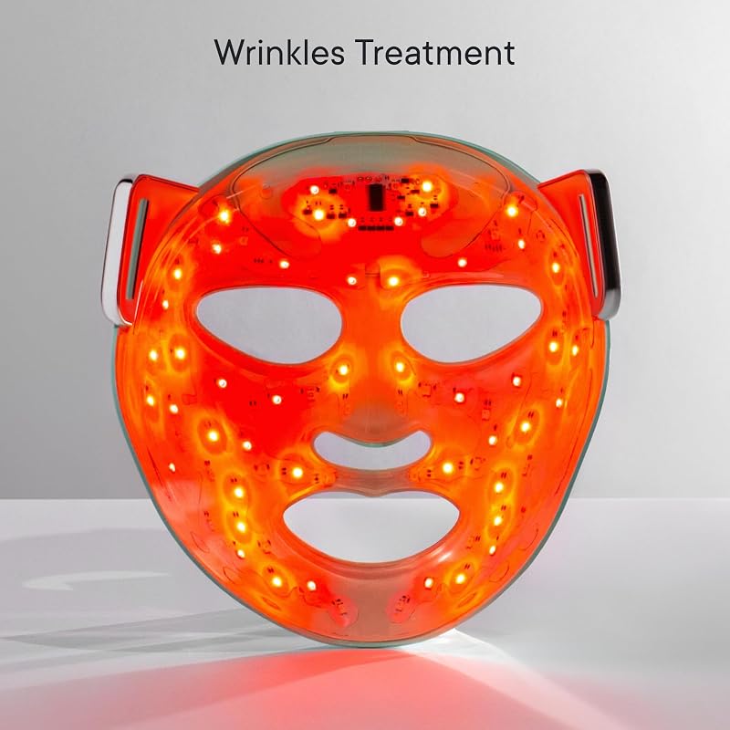 Qure LED Light Therapy Mask for Face - FDA Cleared for Wrinkles & Acne Treatment with 3 Modes, 5 Facial Areas & 5 Lights: Red, Deep-Red, Blue, Amber & Infrared, 3-Min Daily, Eye-Protection, Smart App image 4