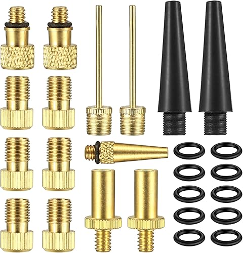 Juego de adaptadores de válvula de bicicleta, 25 piezas, adaptador de válvula Presta a Schrader a Presta, adaptador de válvula para tubo de