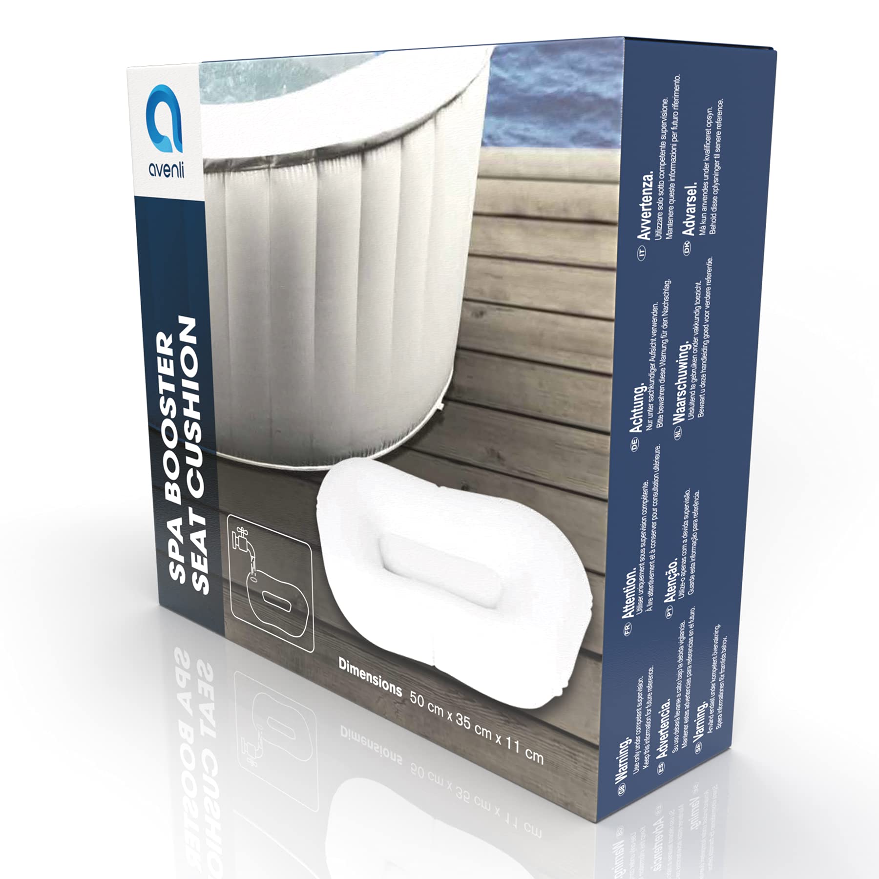AVENLI Coussin de réhausseur rempli d'eau pour Whirlpool 50 x 35 x 11 cm