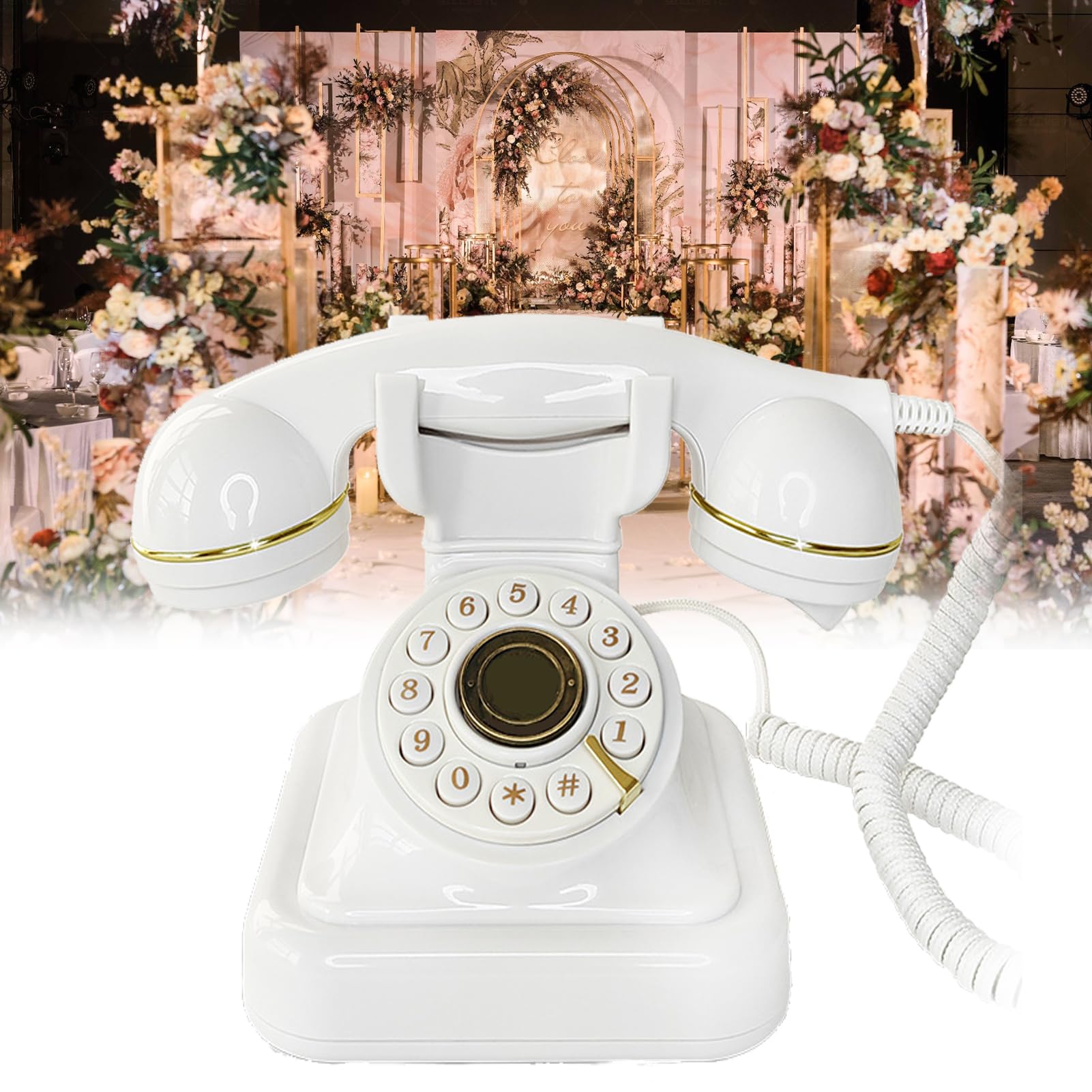 Księga gości audio do telefonu ślubnego, spersonalizowana księga gości weselne audio, księga gości klasyczne wiadomości audio w stylu retro na imprezy, urodziny, wypożyczalnie