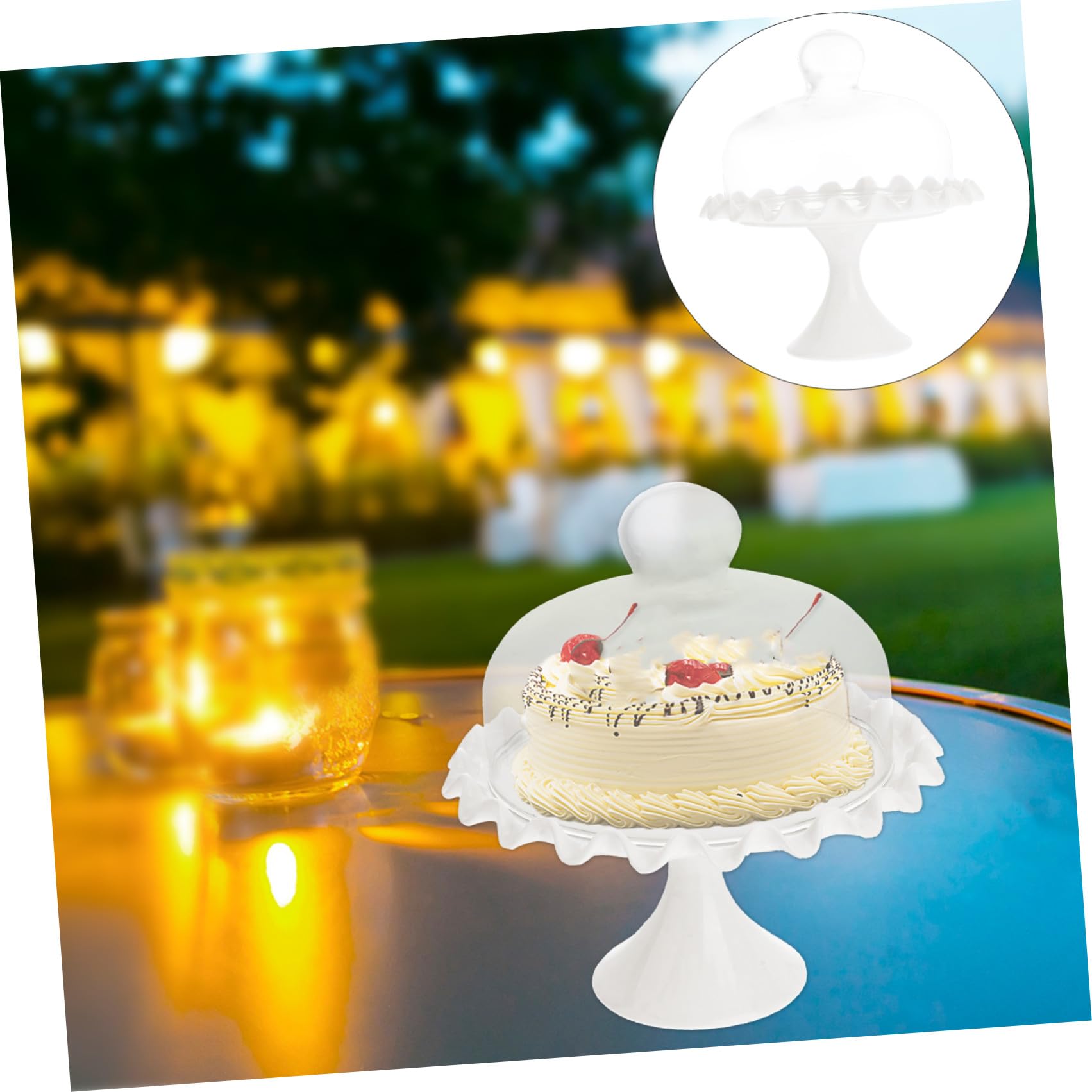 Artibetter Campana de Cristal para Tartas, Tapa Transparente para Postres