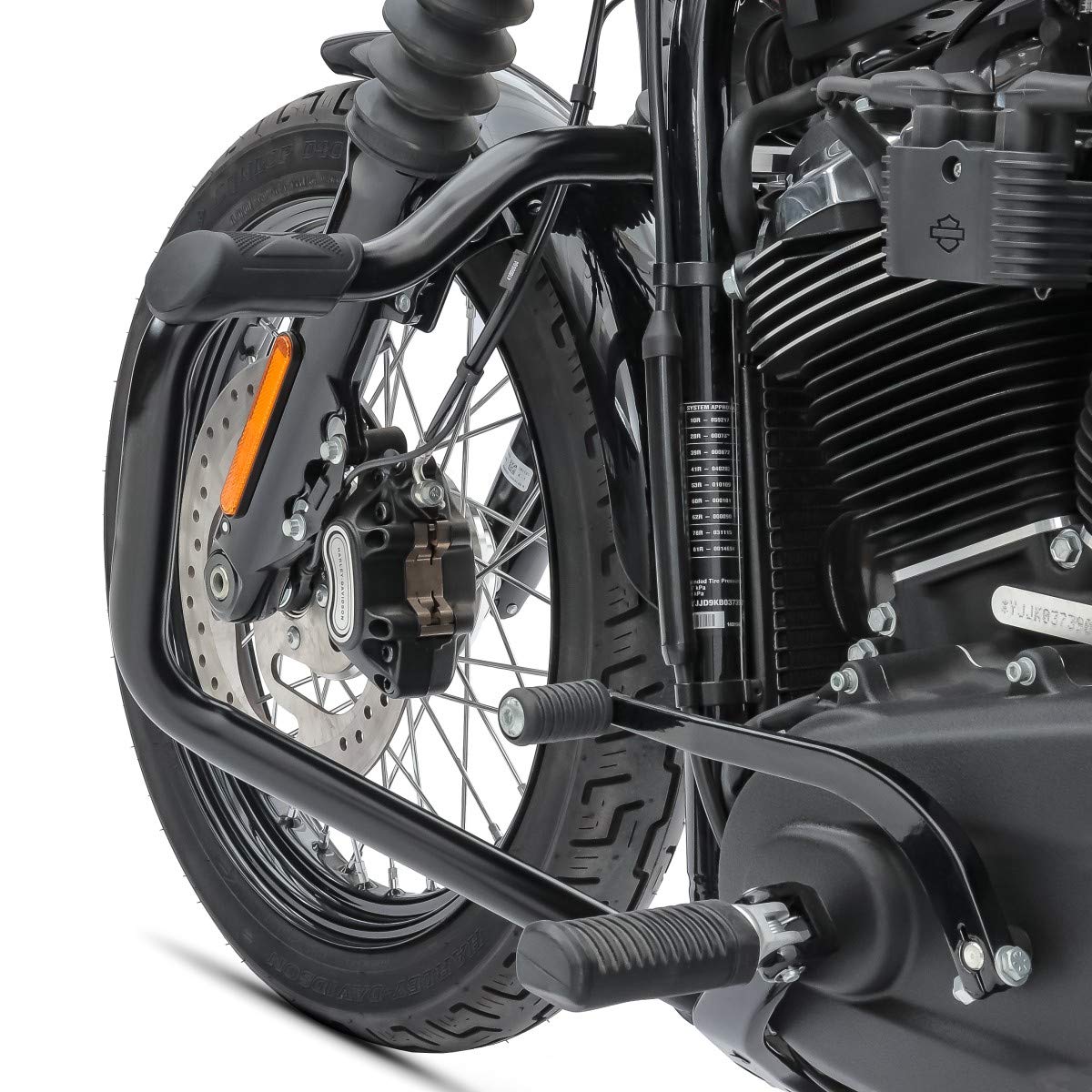 Defensa Mustache Compatible para Harley Davidson Softail Deluxe 18-20 Negro 32mm