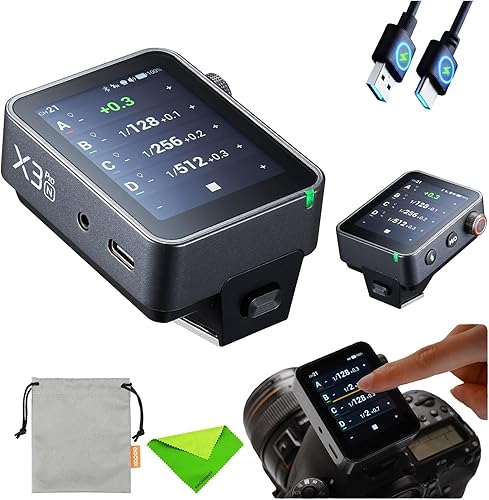 Miniatura 12 de Godox X3 Pro C X3PRO C TTL - Disparador de flash inalámbrico para Canon (2.4 G), transmisor de pantalla táctil inalámbrico X 2.4G, control