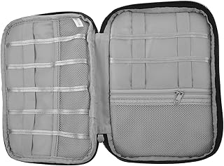 Data Cables Storage Pouch Travel Carry Pouch Durable Multi-Functional Electronic Organizer Power Bank Carry Bag Electronic Carry Case for Office Home USB Cables Storage Bag