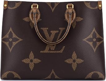 Pre-Loved OnTheGo Tote Reverse Monogram Giant MM, Brown