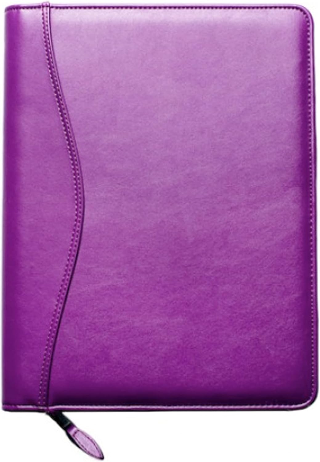 Planner Pad 7 Ring Loose Leaf Executive Size Cover, Fits 8 1/2” x 11” Size Planner Pages, Black Faux Leather