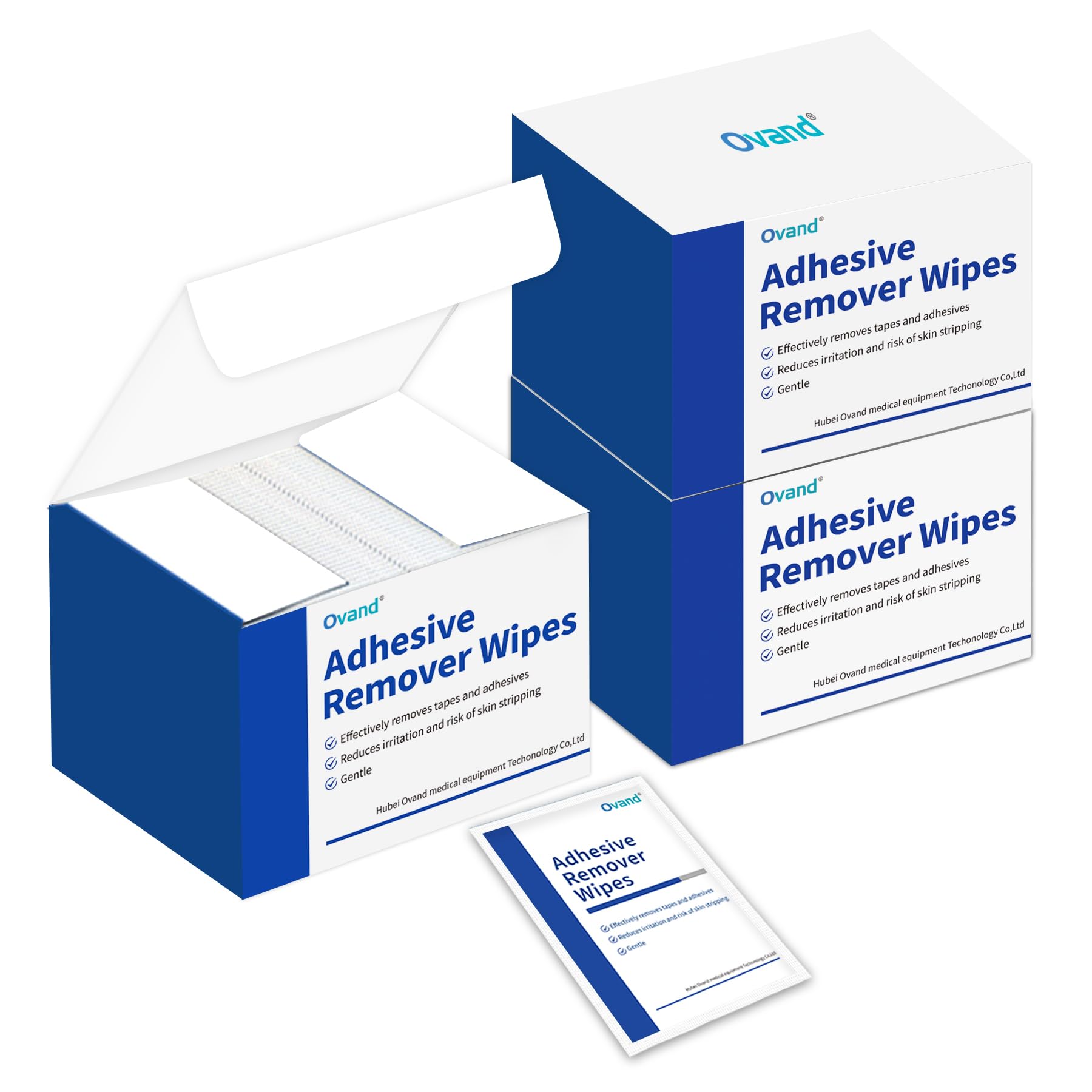 Adhesive Remover Wipes: Adhesive Remover for Skin - No Sting Medical Adhesive Remover, Ostomy Adhesive Remover for Sensitive Skin,Individually Packed