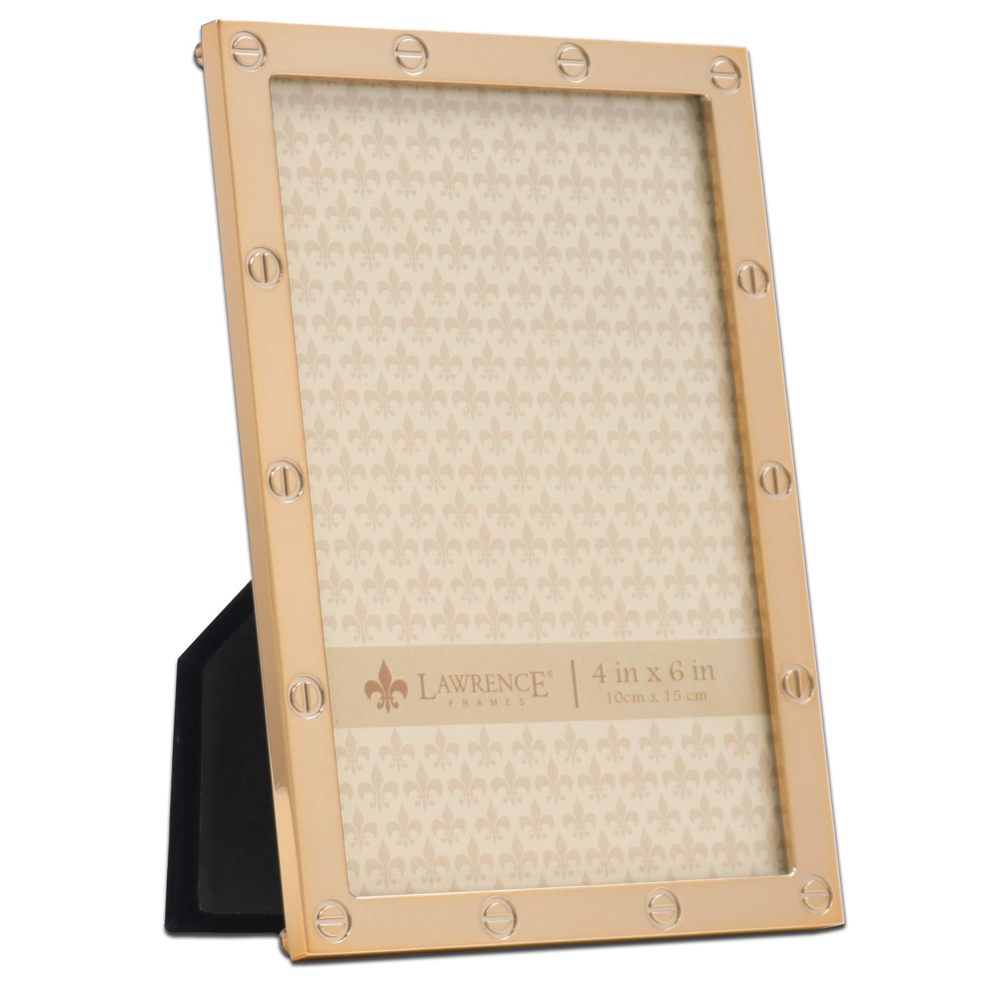 Lawrence Frames Picture Frame, Metal, Gold, 4x6