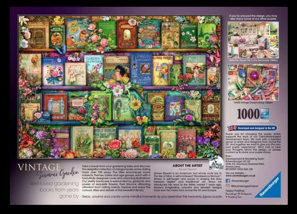 Amazon.com: Ravensburger Aimee Stewart Vintage Summer Garden 1000