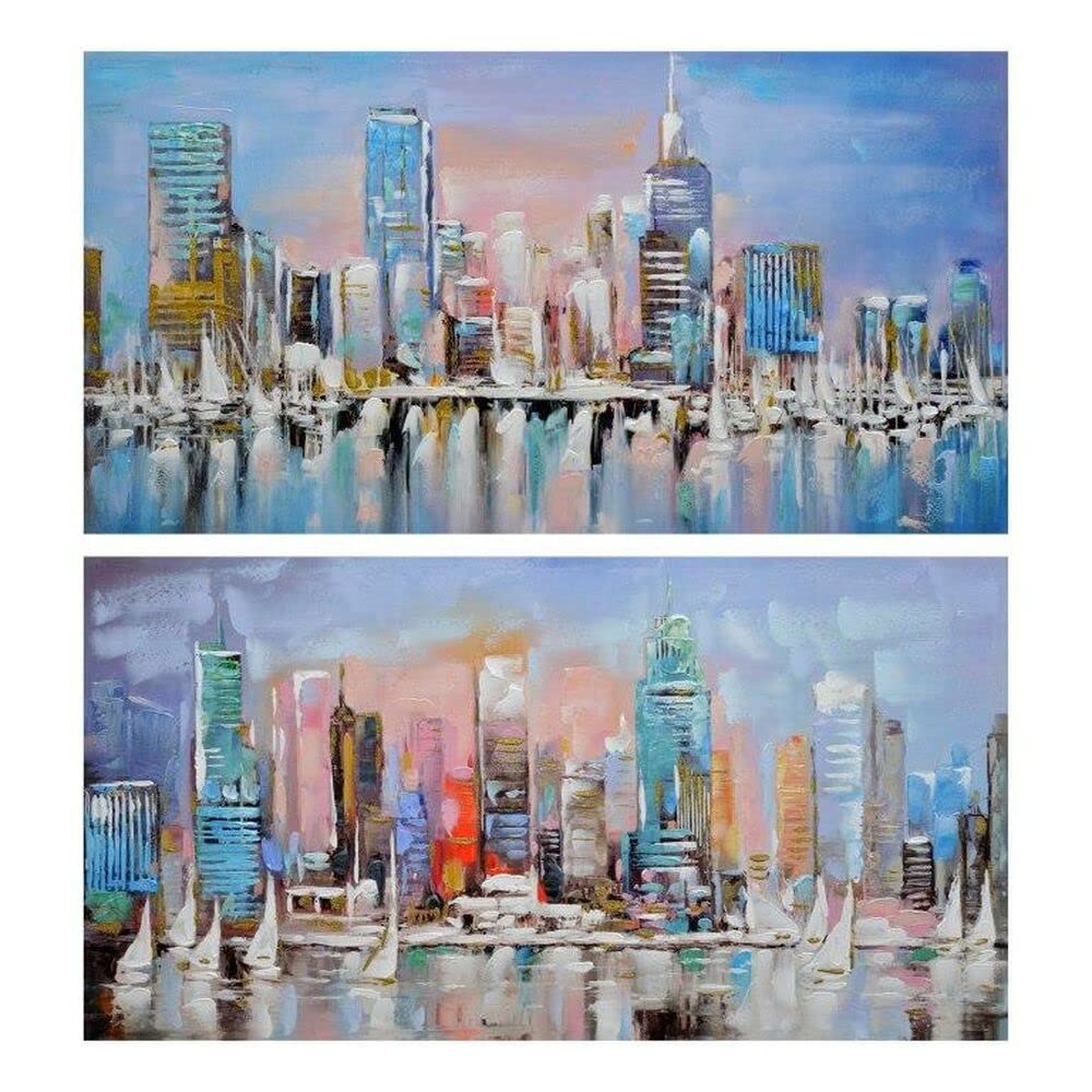 Tableau Toile Bois MDF de 120x3x60 cm décoration salon