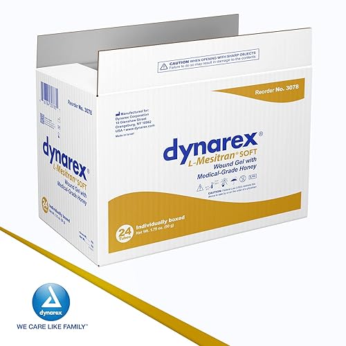Miniatura 7 de Dynarex Honey L-mesitran Gel suave para curar heridas con miel de grado médico, 1.75 onzas, 24 unidades