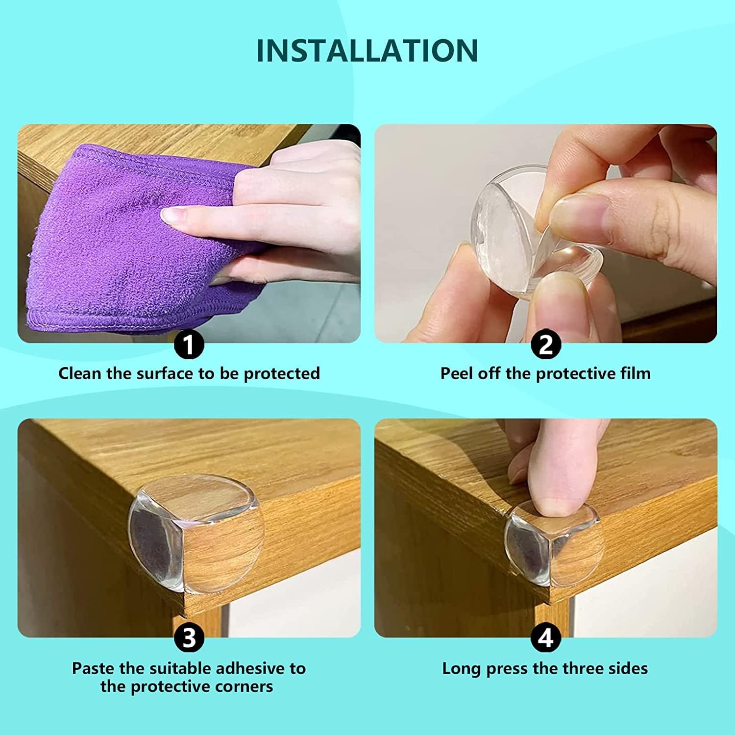 Invisible corner protector clear design blends with home decor