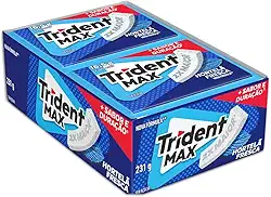 Chiclete Trident Max Hortelã Fresca Sem Açúcar - Caixa com 14 unid. de 16,5g