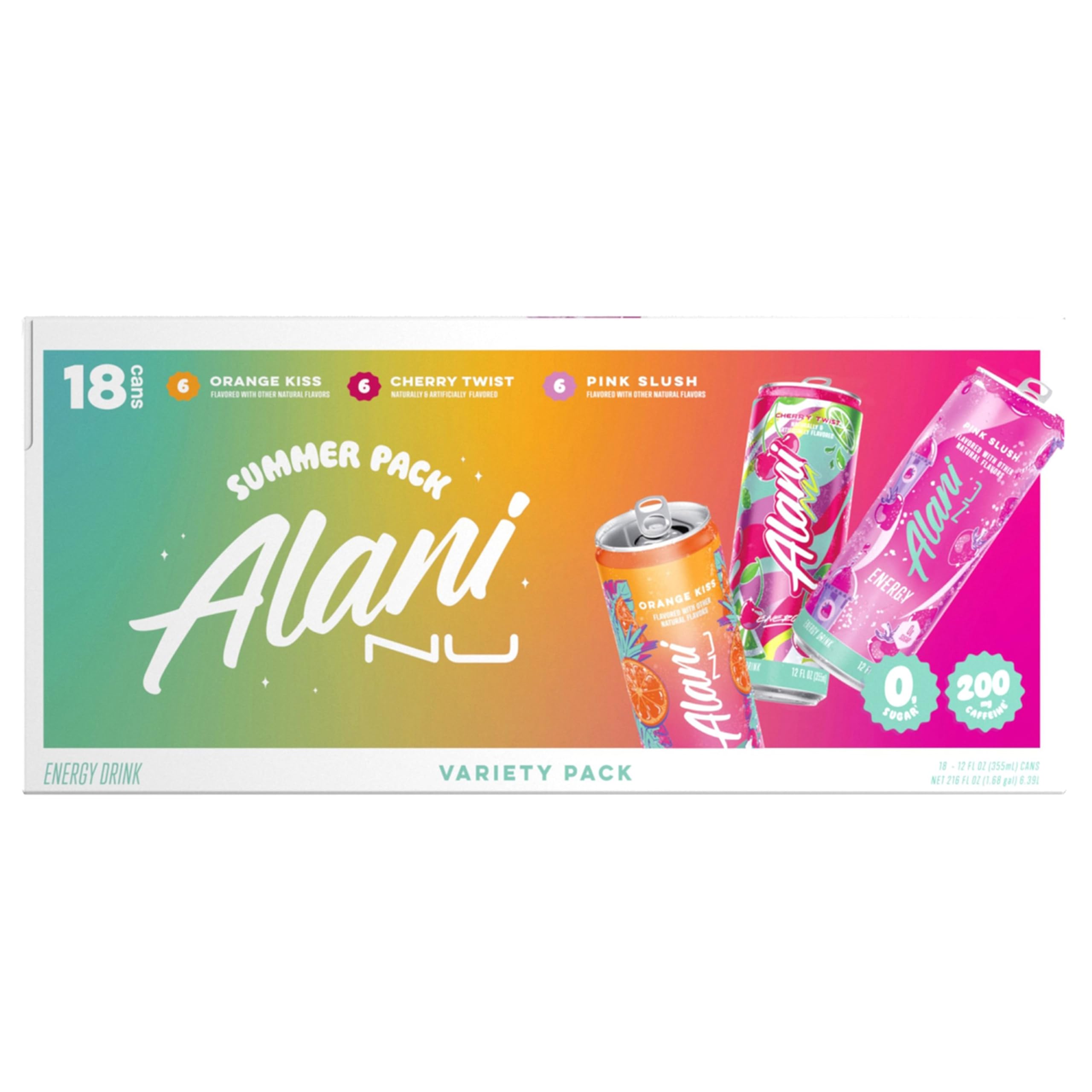 Alani Nu Energy Drink Variety Pack, 12 Fluid Ounce (Pack of 18)