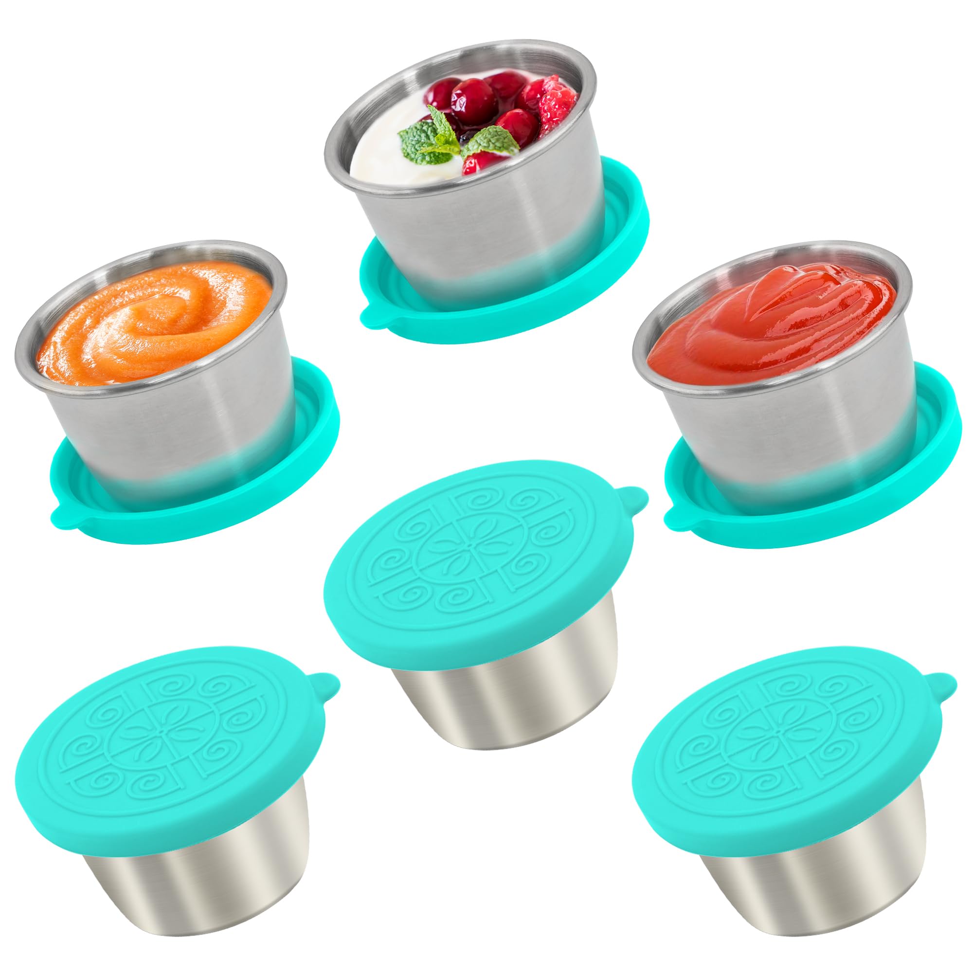 Qukaka Salad Dressing Containers - 6 Pack -10 Qukaka Salad Dressing Containers - 6 Pack -10